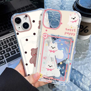 Card Holder เคส For iPhone 11 13 17 Air 15 16 14 Pro Max 12 XR X Xs 7 8 Plus SE 15promax 16promax เคสโทรศัพท์มือถือ