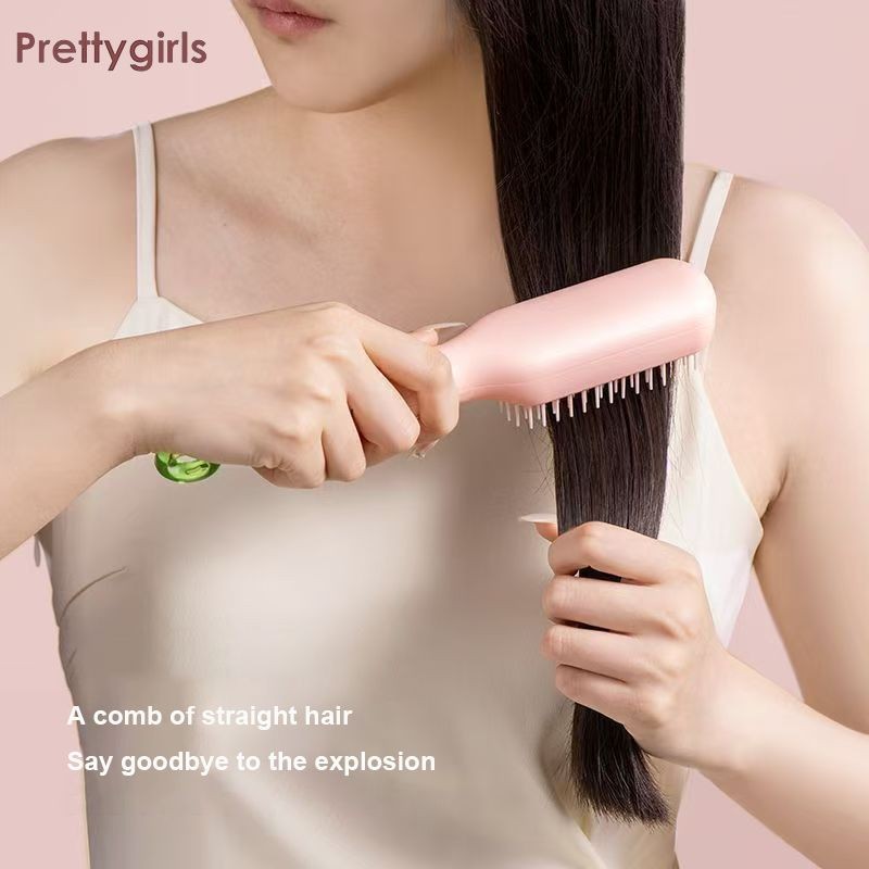 PY.th สินค้าใหม่ หวียืดหดได้ หวีทําผมเรียบ จัดแต่งทรงผม หวีทําความสะอาดตัวเอง ป้องกันไฟฟ้าสถิตย์ - รูปที่ 2