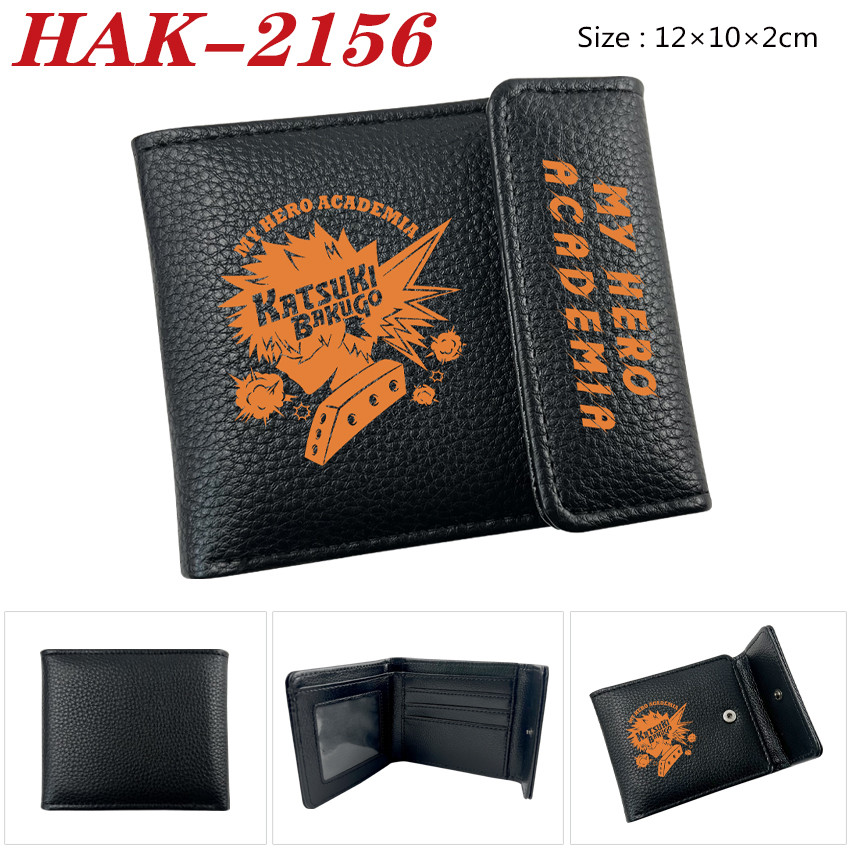 My Hero Academia Team Cartoon PU Leather Mens Hidden Buckle Short Wallet Student Fashion Purse