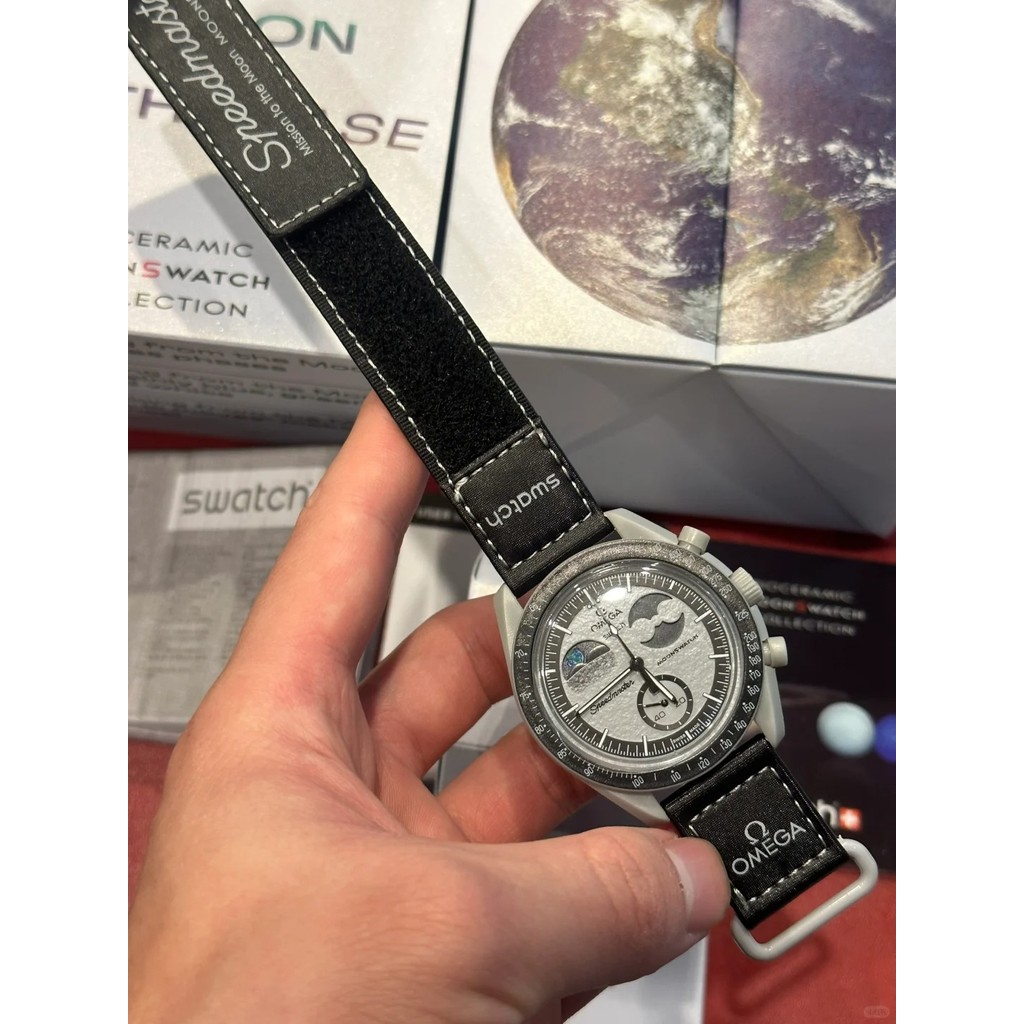 Mission TO EARTHPHASE Mens Watches Movement Plant Full Function Chronograph Luminous นาฬิกาข้อมือ
