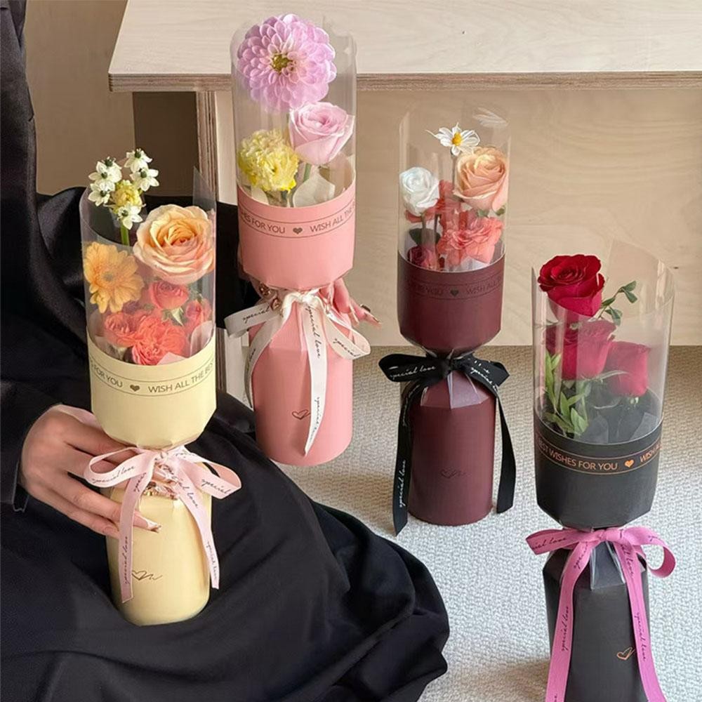 BEBETT ถุงช่อดอกไม้วันแม่,กระดาษห่อดอกไม้ช่อโรแมนติกกันน้ํา,วรรณกรรม ทําเอง เพื่อนสาววันเกิดถุงบรรจุภัณฑ์ - รูปที่ 5