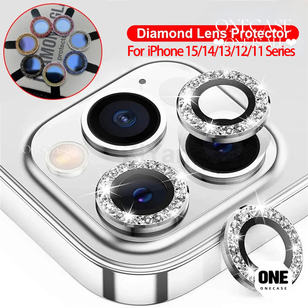 เลนส์เจาะ ฟิล์มเลนส์เพชรขนาดเล็ก IPhone 16 15 12 11 13 14 Pro Max 14 16 15 12 Plus แฟชั่นแวววาว เลนส์ป้องกัน