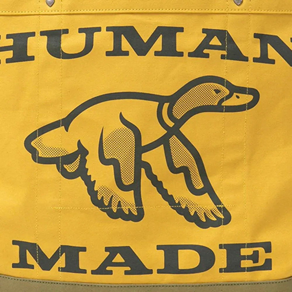 HUMAN MADE HUNTING TOTE BAG ขนาดใหญ่สีเหลือง