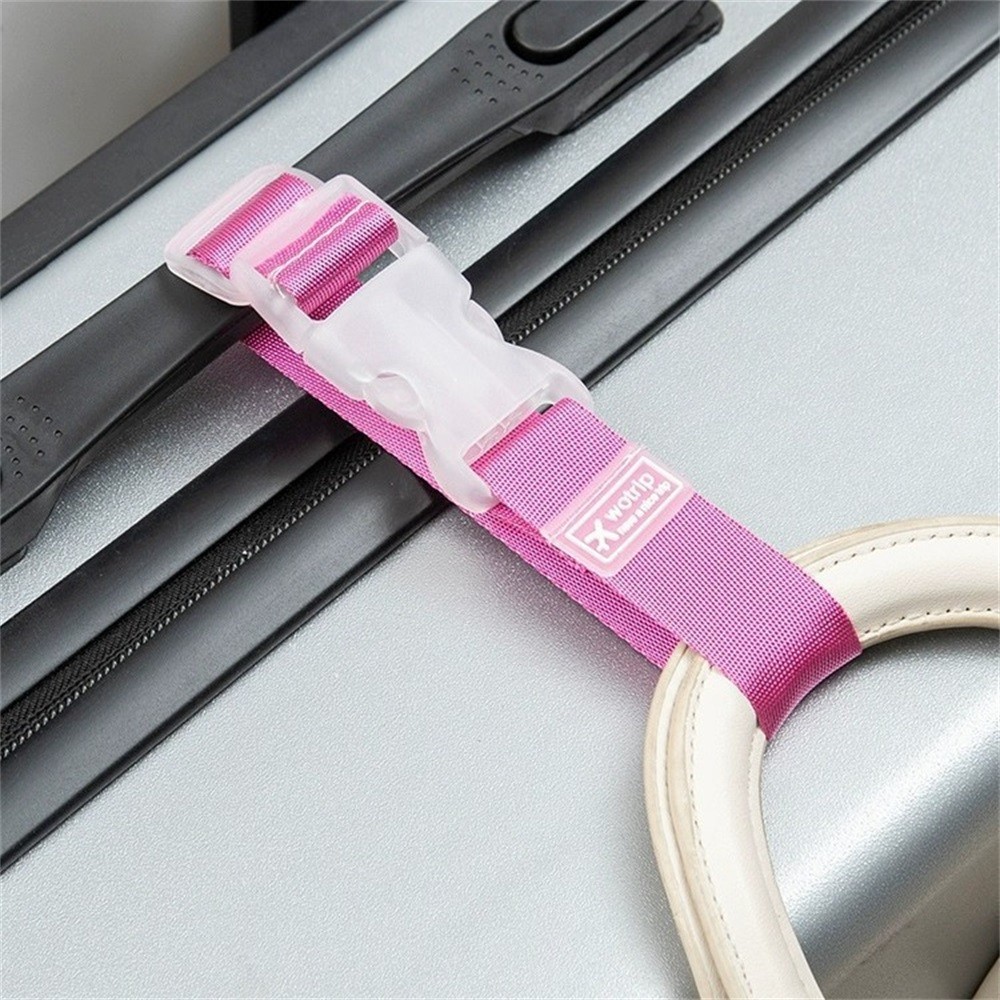 สายรัดกระเป๋าเดินทางแบบพกพาคงที่พร้อมหัวเข็มขัดที่วางจําหน่ายสายรัดกระเป๋าเดินทางแบบปรับได้หัวเข็มขัดแขวนภายนอกสายผูก - รูปที่ 5