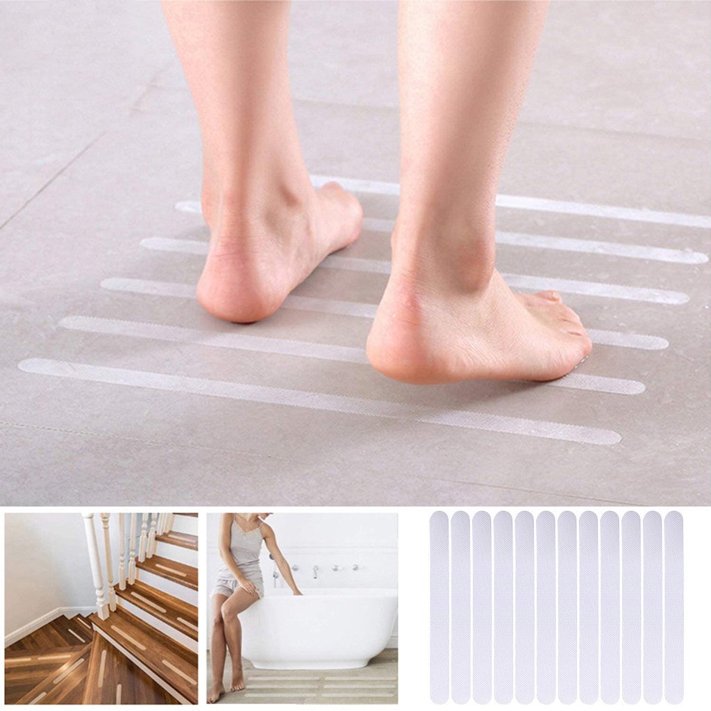 12 ชิ้น Anti Slip แถบโปร่งใสสติกเกอร์อาบน้ํา Bath Safety Strips แถบกันลื่นสําหรับอ่างอาบน้ําห้องอาบน้ําบันไดชั้น
