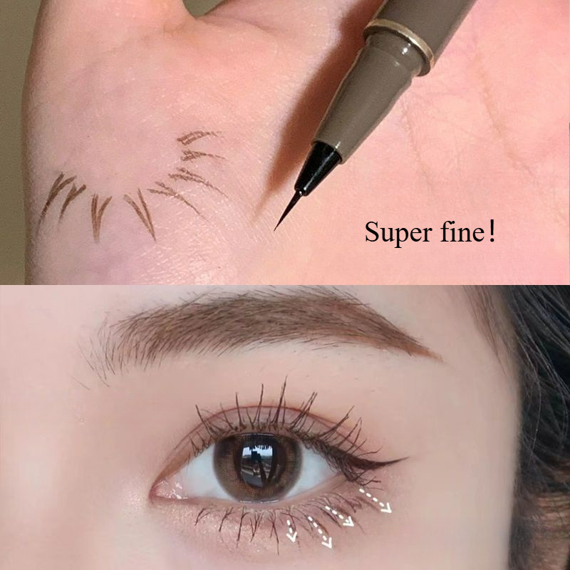 Bobeini อายไลเนอร์เหลวสีดำน้ำตาล อายไลเนอร์ปากกา ติดทนนาน กันน้ำ อายเงาไหม