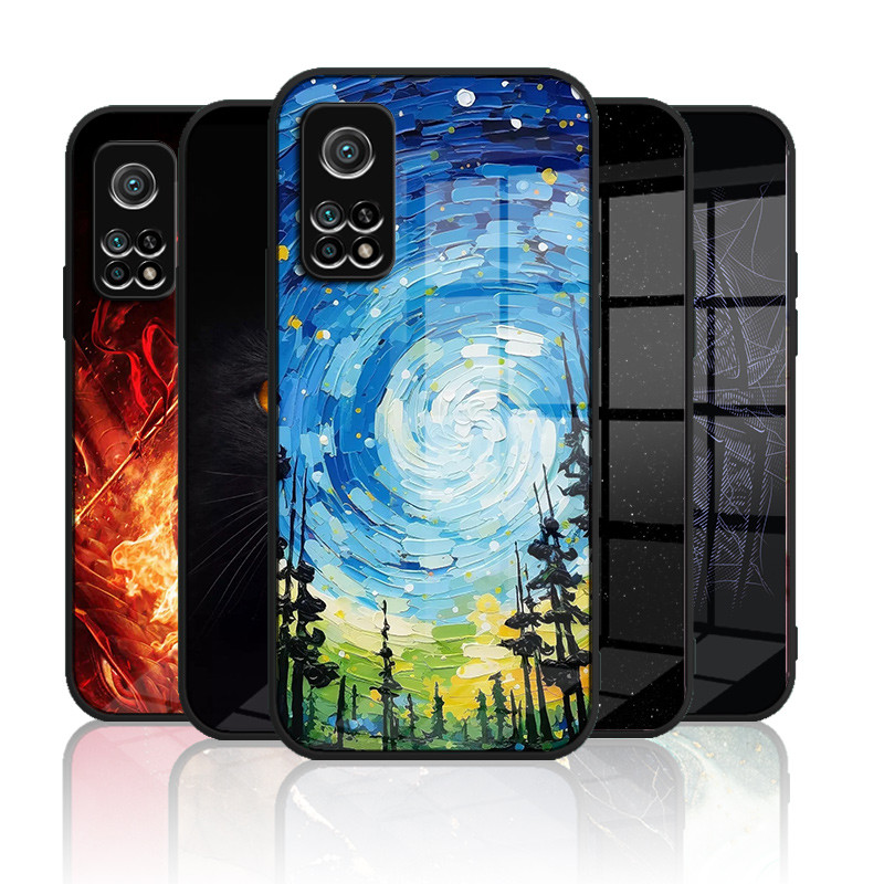 ปลอกแก้วสําหรับ Xiaomi mi 10t 5g / mi 10t pro 5g เคสกันกระแทกกระจกนิรภัยกลับและกรอบซิลิโคนอ่อนนุ่มป้องกันรอยขีดข่วนป้องกันกล้อง Secure Fit Cover ราคาถูก Shopee Lazada