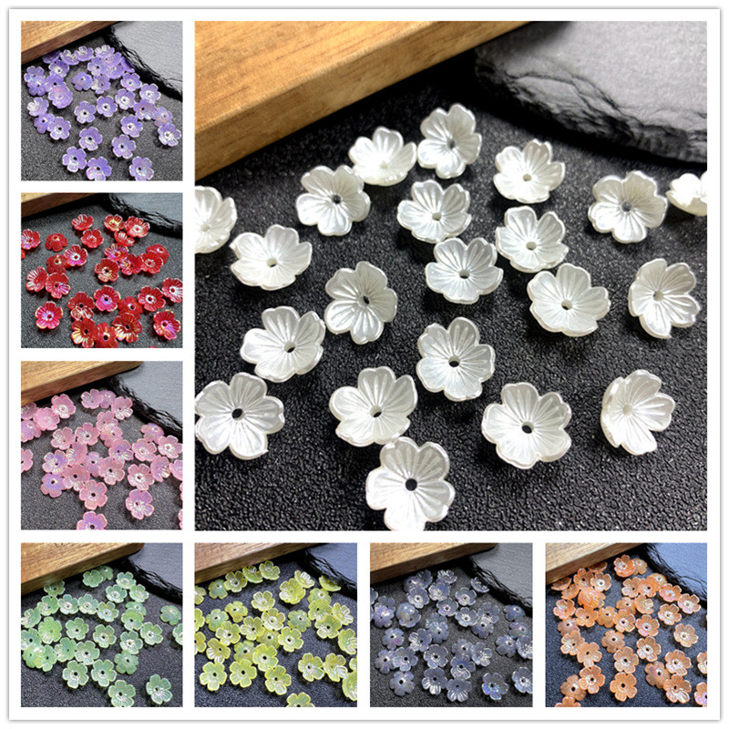 50ชิ้นอะคริลิที่มีสีสันห้ากลีบดอกไม้น่ารักชม. อันฟู่อุปกรณ์ผมทําเองแฮนด์เมดสไตล์โบราณกิ๊บอุปกรณ์เสริม