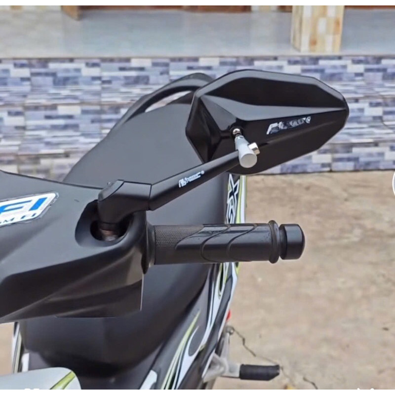 Mirror H2C V2, Mirror H2C รุ่น V2 Black/Silver, พื้นผิวกระจกมาตรฐานเต็ม, กระจกมองหลังมอเตอร์ไซค์, กร