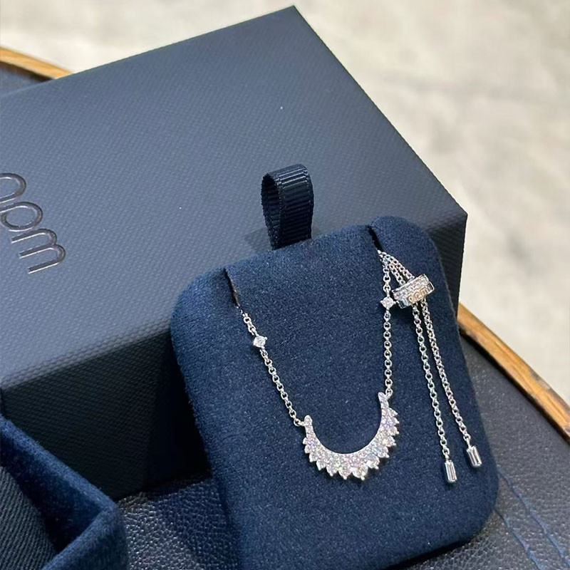 APM โมนาโกสร้อยคอ925เงินปรับโซ่กระดูกไหปลาร้าแสงหรูหราเครื่องประดับของขวัญ