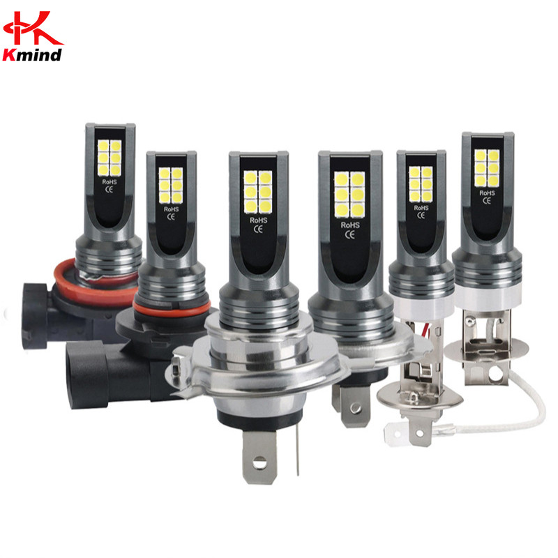 2 ชิ้นไฟหน้ารถ Super Bright H1 H3 H4 H7 H8 H11 9005 หลอดไฟ Led รถจักรยานยนต์หมอกอัตโนมัติ Lamps12v 24V