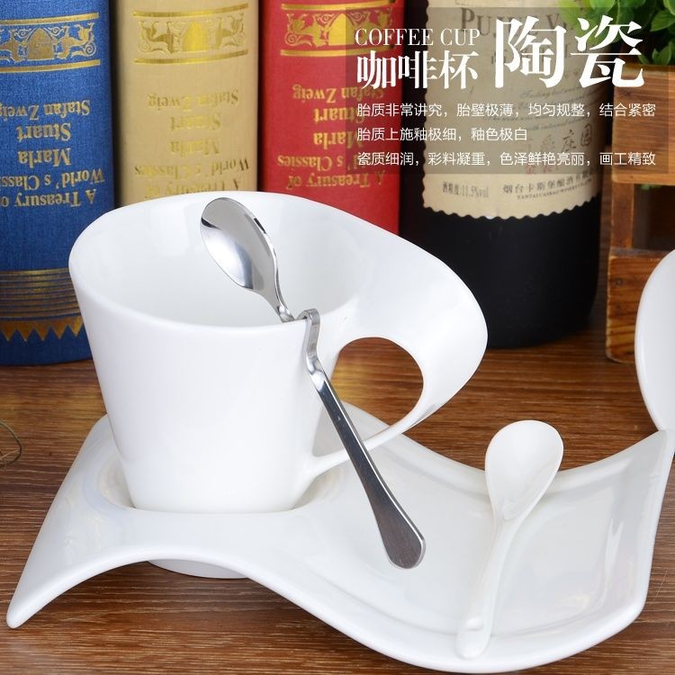 ถ้วยกาแฟเซรามิกสไตล์ยุโรป ชุดถ้วยเอสเปรสโซ สีแดง สําหรับกาแฟ 1 ชุด