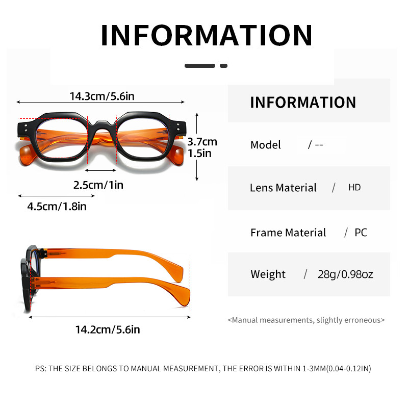Hs2209 1 PC Full-Rim PC กรอบคุณภาพดีสายตายาวแฟชั่นชายหญิงแว่นตาอ่านหนังสือ Unisex ราคา ถูกที่สุด ดีลบีเคเค แกลเลอรีภาพที่ 4