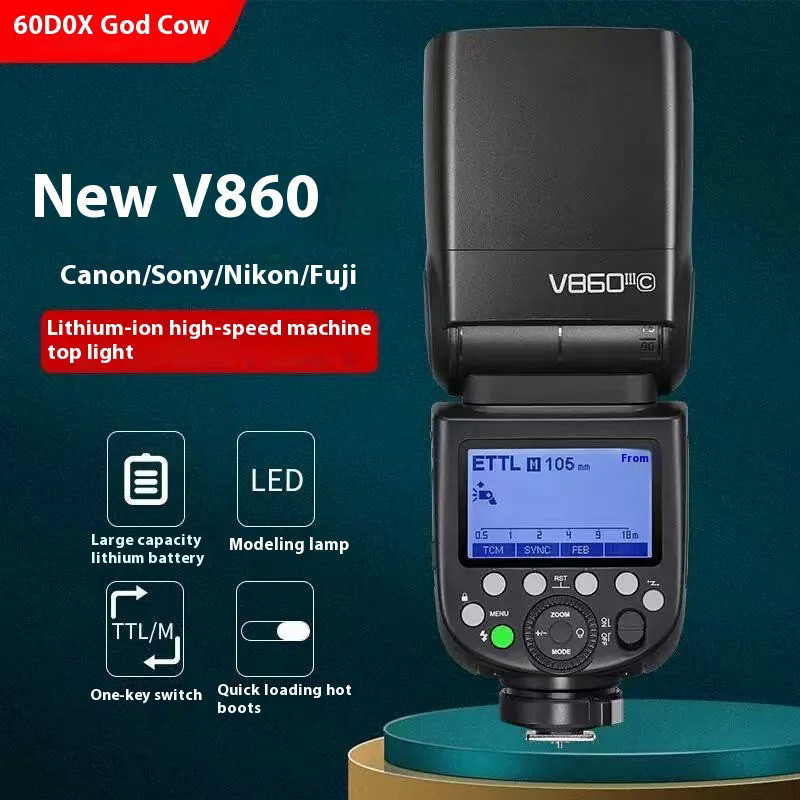 แฟลช Godox V860III V860III-C V860III-N V860III-S V860 III TTL HSS Speedlite สำหรับ Canon Sony Nikon 