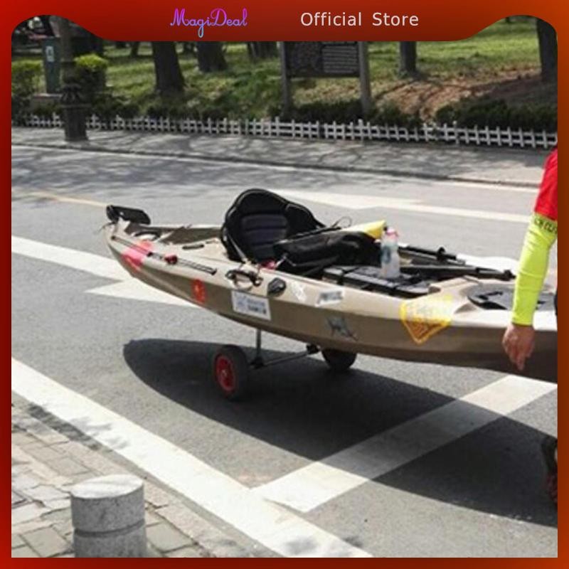 Magideal Kayak Cart รถเข็นเรือคายัคมีล้อ, Ergonomic, Compact Lightweight Duty Trolley Carrier สําหรั