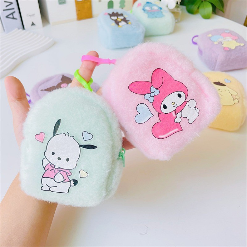 บวก ตุ๊กตาสามารถแขวนกระเป๋าใส่เหรียญสาวหัวใจ คุโรมิ กระเป๋าสตางค์หลวมการ์ตูนสร้างสรรค์เหรียญลิปสติกกระเป๋าเก็บ