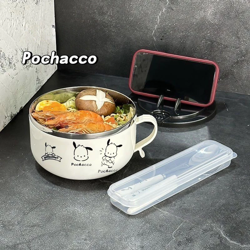 ชามบะหมี่กึ่งสำเร็จรูปสแตนเลส พร้อมฝาความจุขนาดใหญ่ระบายน้ำได้ชามบะหมี่กึ่งสำเร็จรูปกล่องอาหารกลางวันนักเรียนบะหมี่กึ่งส