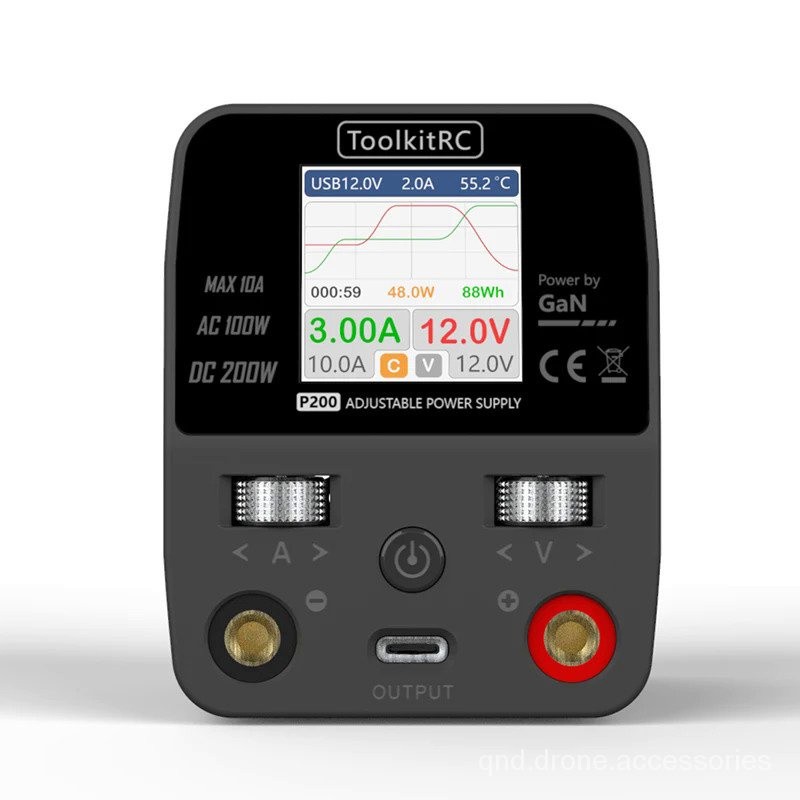 Toolkitrc P200 200W 10A high Power Charger ADAPTER ac100w MINI Desktop Power Supply 65W typec Fast C