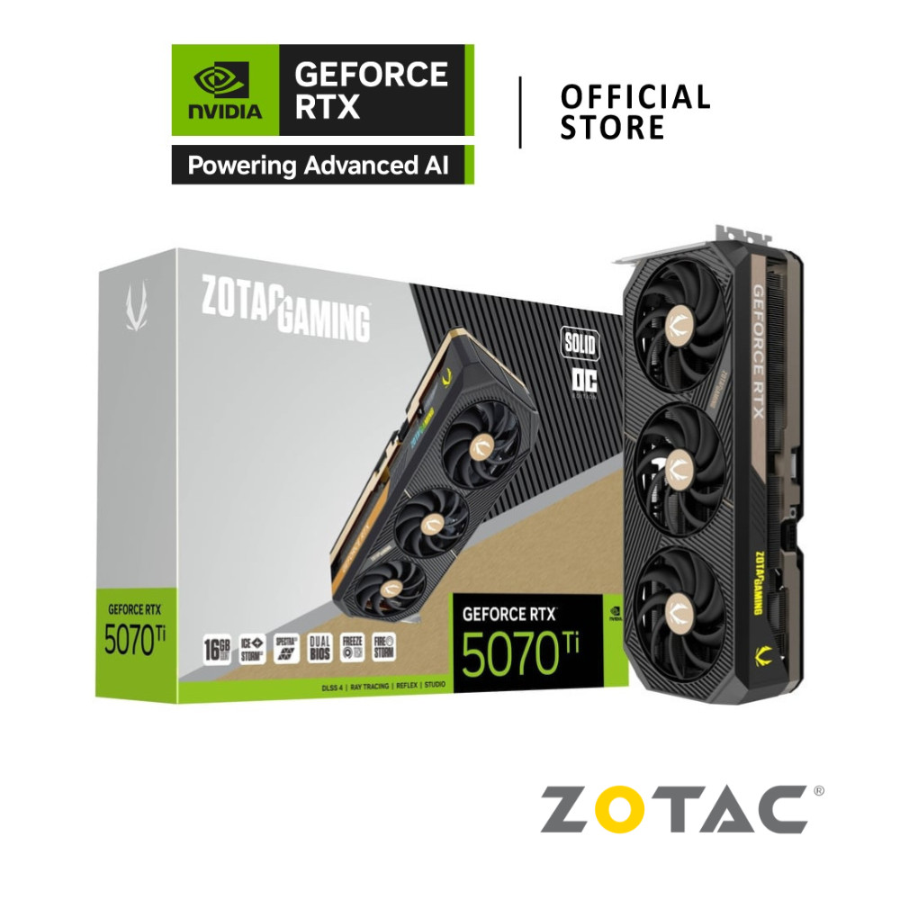 ZOTAC GAMING GeForce RTX 5070 Ti SOLID OC การ์ดจอ