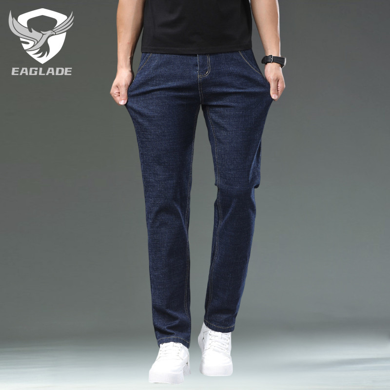 Eaglade Casual Stretch Denim Pants 982 สีน้ําเงิน C03