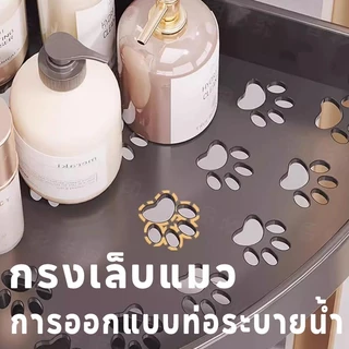 BHQ 3/4/5ชั้น ชั้นวางของในห้องน้ำ ชั้นวางของเข้ามุม มีล้อเลื่อน กันน้ำกันขึ้นรา แข็งแรงทนทาน