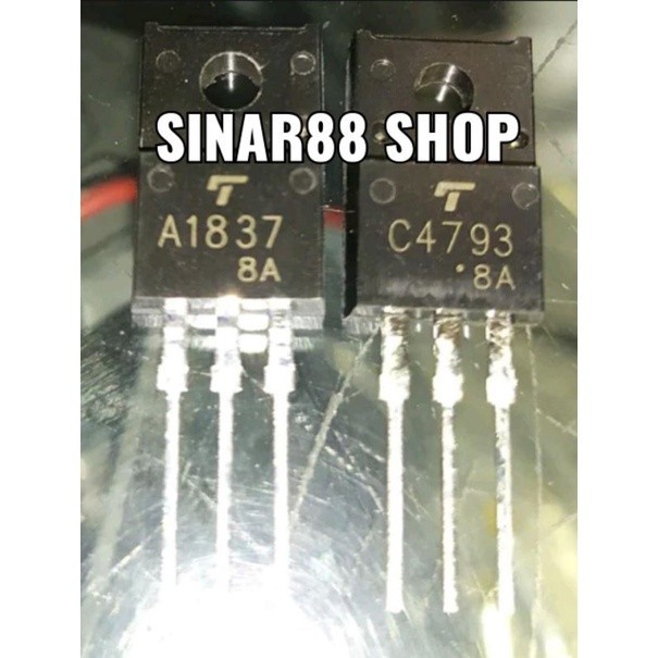 ราคา Rp45,000 ต่อ 100 PAIRS ชุด 200 ชิ้น TRANSISTOR ORIGINAL QUALITY B 2SA1837 2SC4793 A1837 C4793 2