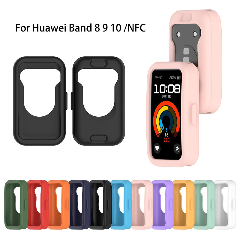 ฟิล์มกันรอยหน้าจอเปลือกลูกอมสีนุ่มตกทนทานสําหรับ Huawei Band 8 9 10 NFC