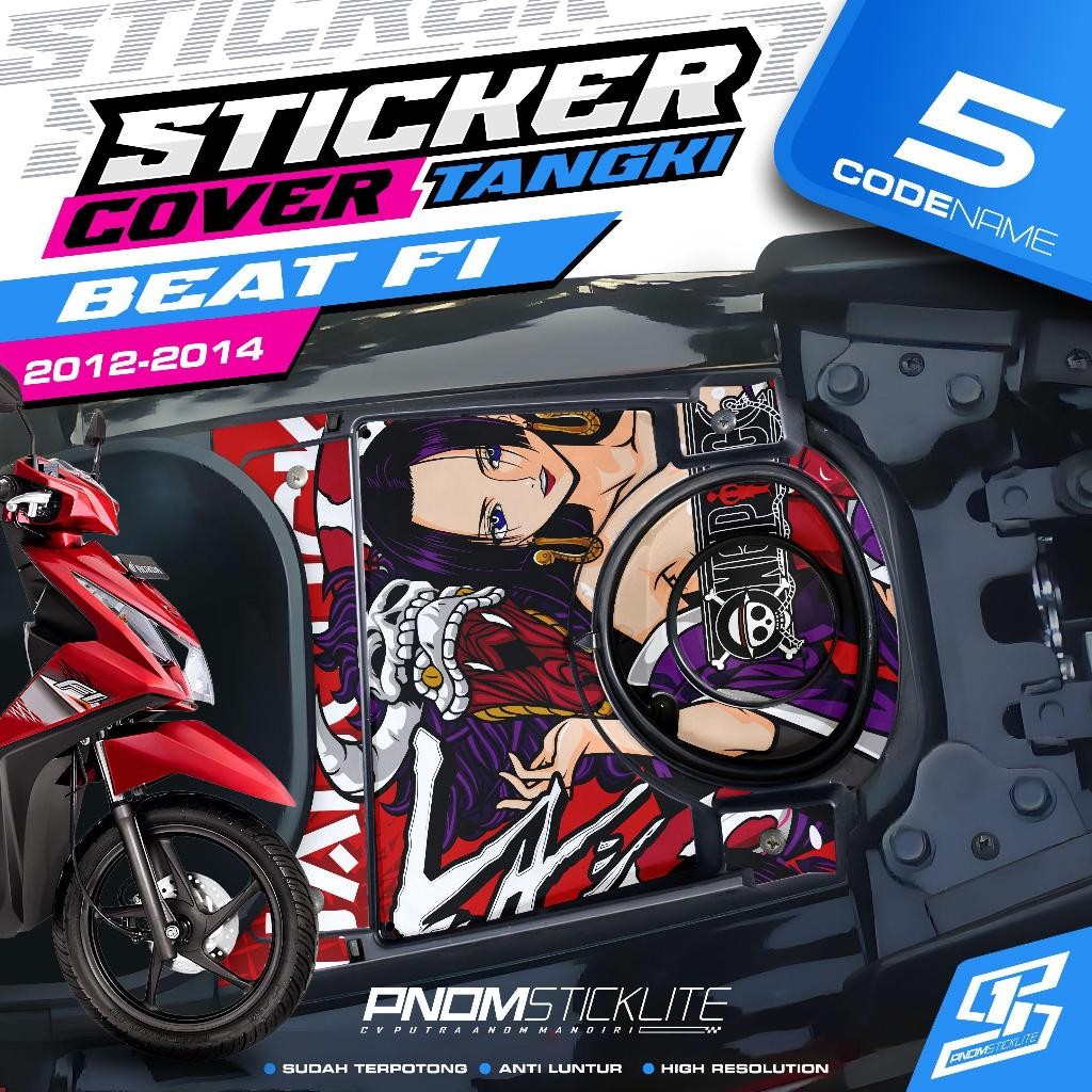 สติ๊กเกอร์กันรอยถัง BEAT FI 110 2012 2013 2014 MOTORCYCLE BEAT TANK COVER STRIPING STICKER