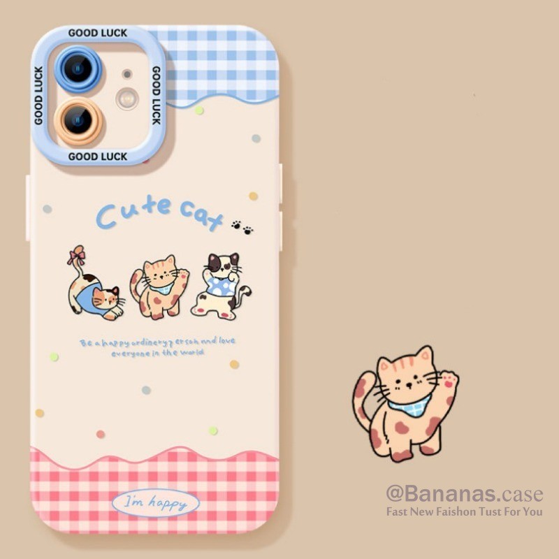 Iphone 16 15 14 13 12 11 Pro Max X Xr Xs Max 7 8 Plus SE2020 เคสโทรศัพท์การ์ตูนสนุกน่ารักHi Piเต้นรําแมว + Lanyardนุ่มปกหลัง ราคา ถูกที่สุด ดีลบีเคเค แกลเลอรีภาพที่ 4
