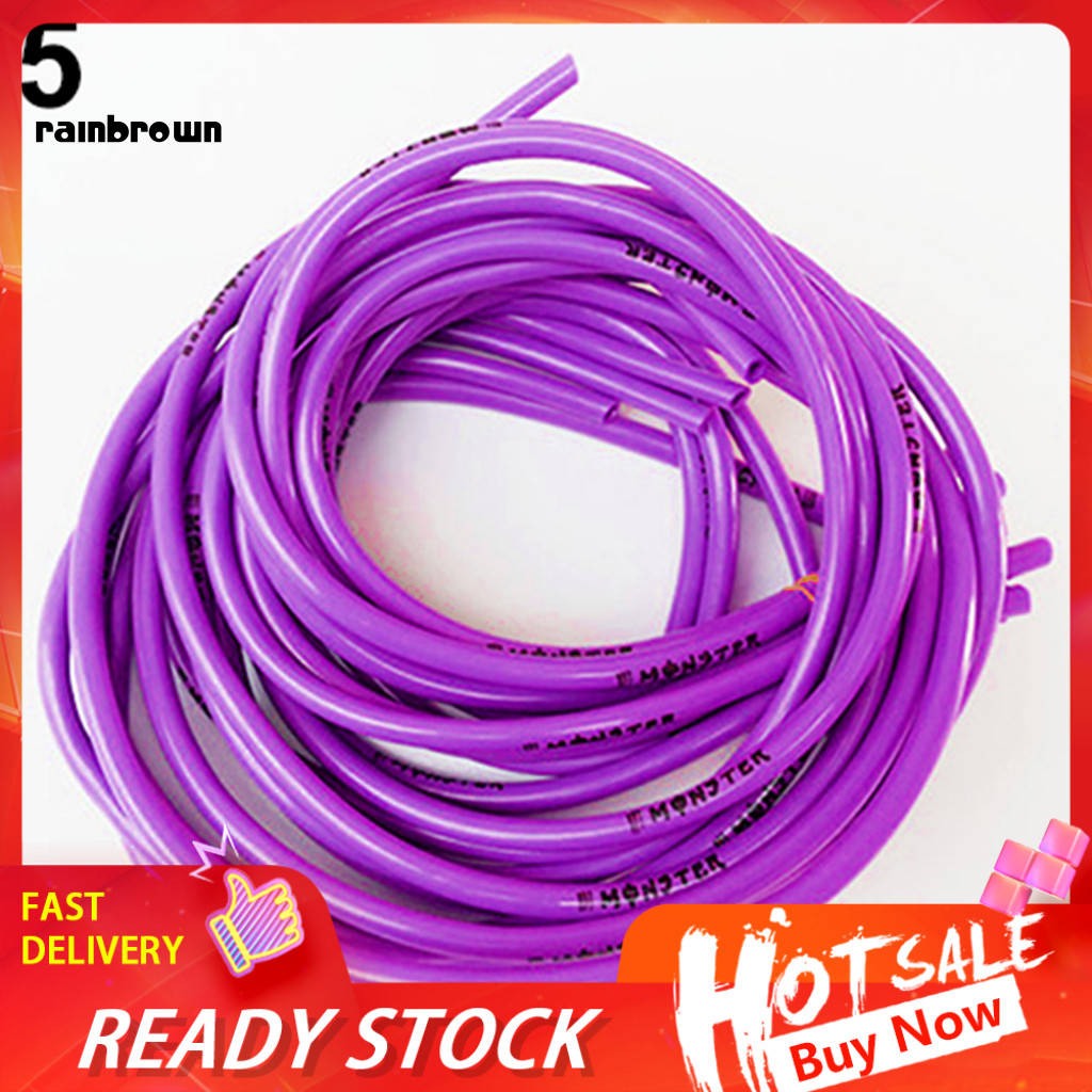 <rainbrown>Universal Motorcycle Bike 1M Petrol Fuel Hose ท่อน้ํามันแก๊ส 5mm I/D 8mm O/D Tube