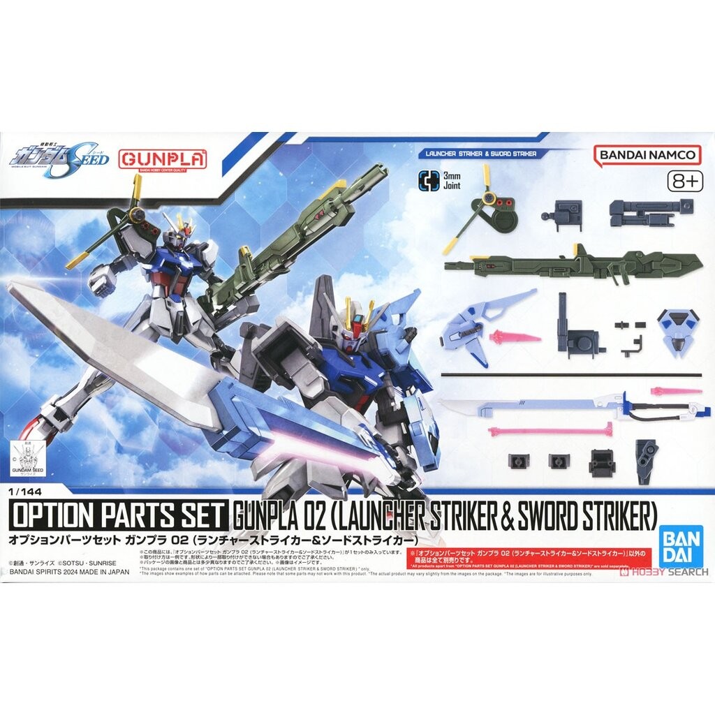 Bandai OPTION PARTS SET GUNPLA 02 (LAUNCHER STRIKER & SWORD STRIKER) 4573102666932 A7