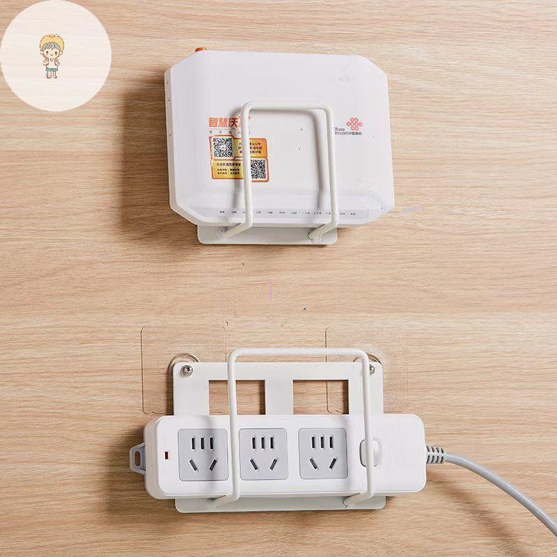 MOD ที่วางเราเตอร์ติดผนัง WiFi Storage Bracket ติดตั้งง่ายไม่เจาะ Power Socket Rack ชั้นวางหนังสือ V