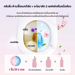 ที่ดับกลิ่นชักโครก ก้อนฟ้าดับกลิ่น น้ำสีฟ้า สำหรับถังชักโครก