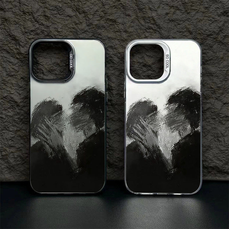 15promax เปลือกโทรศัพท์มือถือสําหรับ Iphone Iphone14 สีเงิน 13 ชาย 12 ภาพวาดสีน้ํามัน Xsmax บางเฉียบ Apple 15/16Promax 14plus