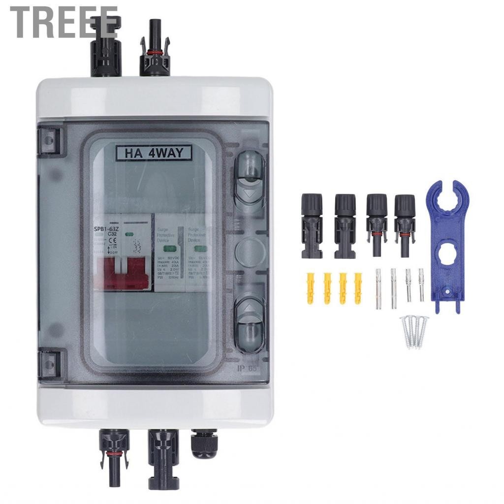 Treee PV Combiner Box Solar With DC500V 32A Breaker Protector
