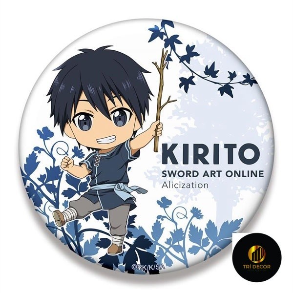 น่ารัก Sword Art Online Alicization Nendoroid Plus พวงกุญแจ Kirito อุปกรณ์เสริมตกแต่งกระเป๋าเป้สะพาย