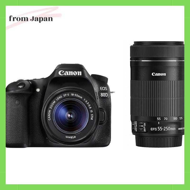 ชุดกล้องดิจิทัล Slr Canon Eos80D Ef-S18-55 Is Stm Ef-S55-250 Is Stm Eos80D-Wkit
