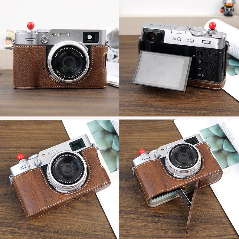 เคสกระเป๋าหนัง PU นิ่ม สไตล์เรโทร พร้อมสายคล้องไหล่ สําหรับ Fujifilm X100V X100VI