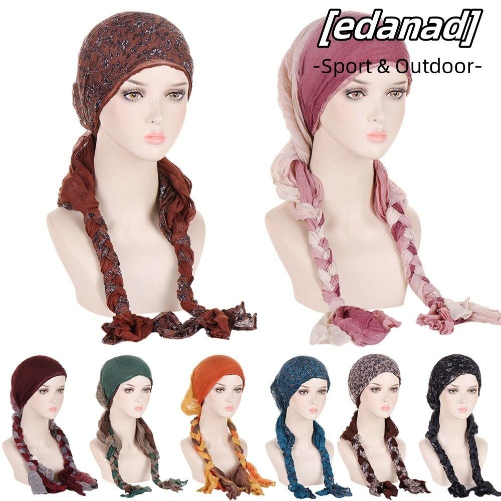 EDANAD Headscarf, หมวกผ้าโพกหัวหลากสีนุ่ม, หมวก Chemo คลาสสิกสําหรับผู้หญิง