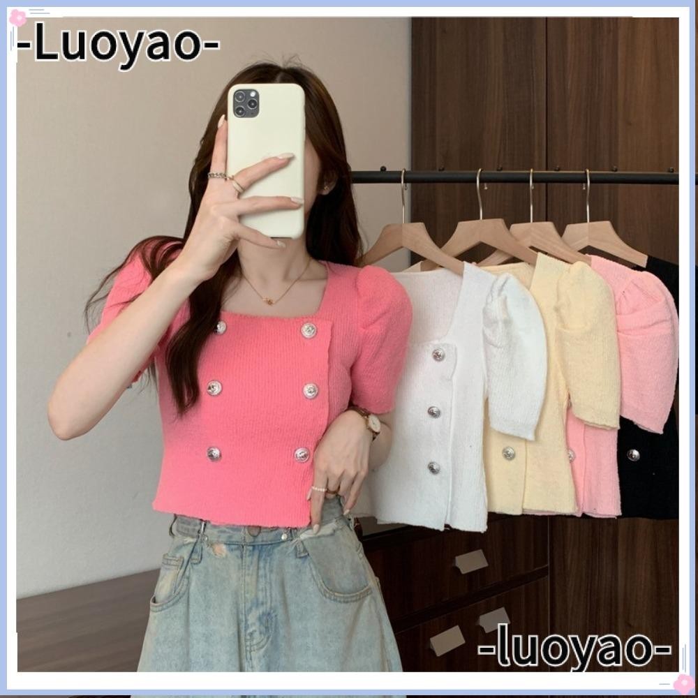 Luoyao เสื้อกั๊กแจ็กเก็ต ผ้าถัก ระบายอากาศ แฟชั่นฤดูร้อน 2024