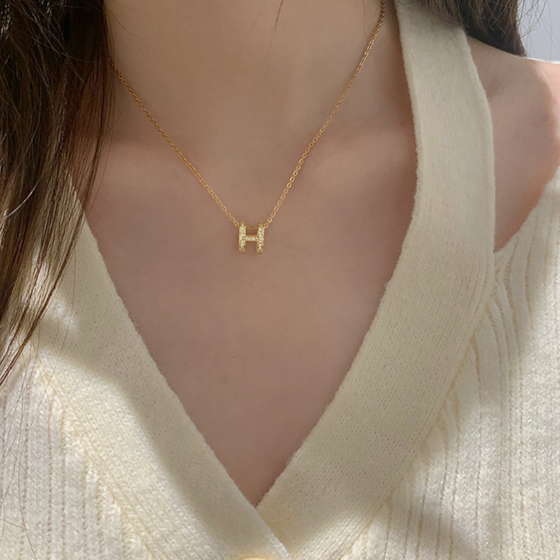 สร้อยคอโซ่ ประดับพลอยเทียม สไตล์เกาหลี แฟชั่นสําหรับผู้หญิง