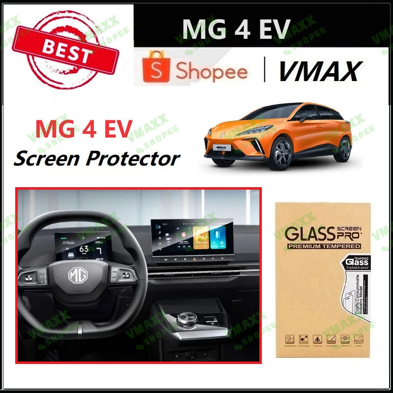 MG4 EV 2023 2024 กระจกนิรภัยนําทางฟิล์ม GPS ป้องกันหน้าจอแดชบอร์ดภายในรถสติกเกอร์อุปกรณ์เสริมสําหรับ MG 4 EV 2023 2024