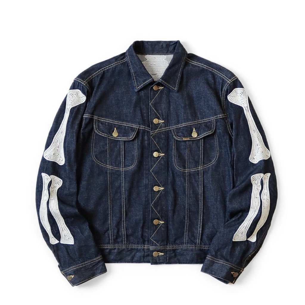 KAPITAL Denim Denim lapel bone embroidered baggy jacket jacket