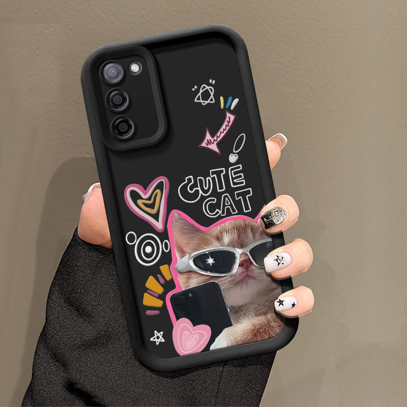 การ์ตูนการ์ตูนซิลิโคนปกอ่อน Graffiti กรณี Angel Eye เคสโทรศัพท์เหมาะสําหรับ OPPO A55 5G/A53S 5G/A56 5G