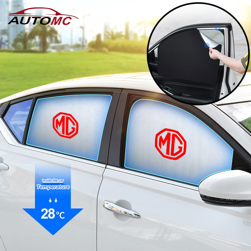 MG ม่านบังแดดรถยนต์ ม่านบังแดดแม่เหล็ก ร่มกันแดดในรถ สำหรับ ติดหน้าต่างรถยนต์ ป้องกัน UV ม่านในรถยนต์ สำหรับ MG MG5 3 4 EP HS ZS EV Extender VS HEV MG 4 Electric MG4 EV