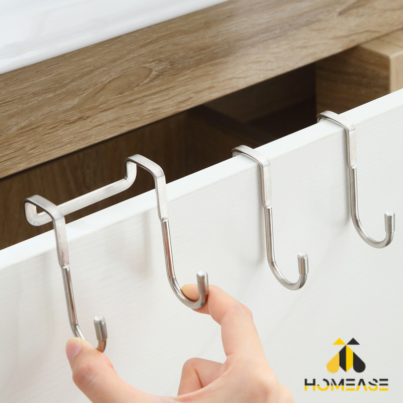 HA ตะขอสแตนเลสแบบคู่ S เหมาะแขวนเพิ่มที่ประตูตู้ผ้า - รูปที่ 3
