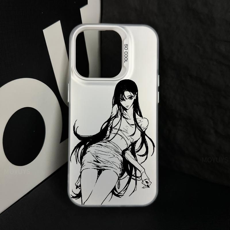 สำหรับ iPhone11 13 CASE FOR เคสไอโฟน15 14 12 Pro Max 15 14 7 8 Plus X XR XS MAX Sexy Girl รุ่น สไตล์ ขั้นสูง สี เงิน เคส