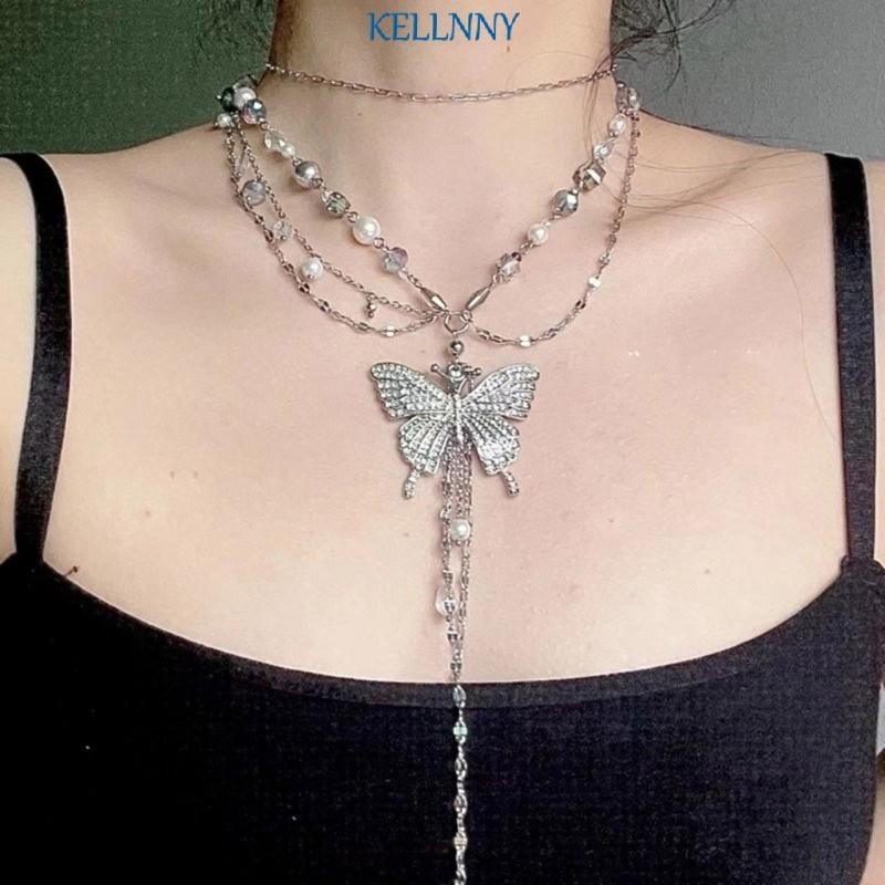 Kellnny สร้อยคอโซ่คาดเอว จี้ผีเสื้อ สําหรับผู้หญิง