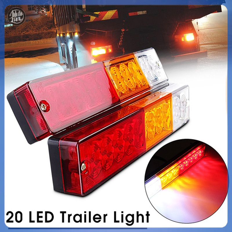 Wl| ไฟท้าย LED 20 ดวง สําหรับติดรถยนต์ รถบรรทุก รถพ่วง ใหม่