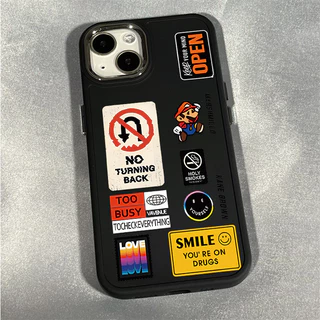 ใหม ่ อินเทรนด ์ Mario ป ้ ายรูปแบบโทรศัพท ์ สําหรับIPhone 15 13 14 12 11 X XR Xs Max 14pro Se2020 7/8 Plusซิลิโคนกันกระแทกขอบสี ่ เหลี ่ ยมกรอบกรณี